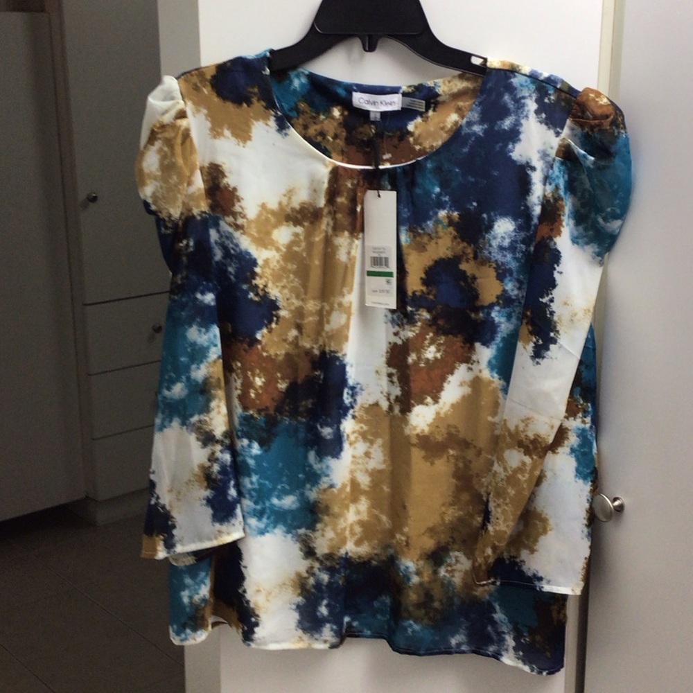 Calvin Klein Multicolor Abstract Blouse